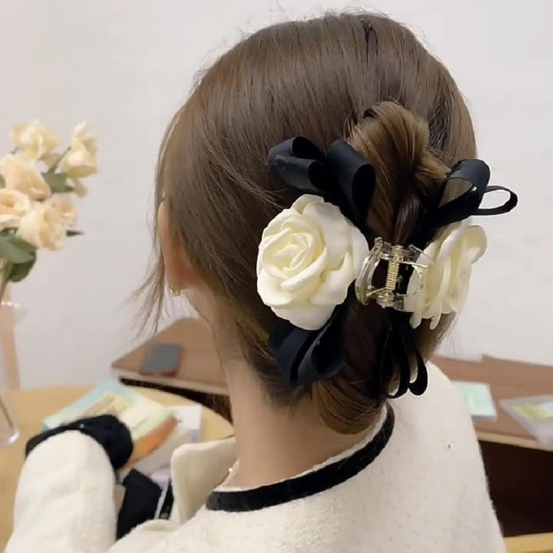 Cute Big Bow Hair Claws Sweet Hair Clip Ponytail Holder Hairpins Clip Hair Accessories