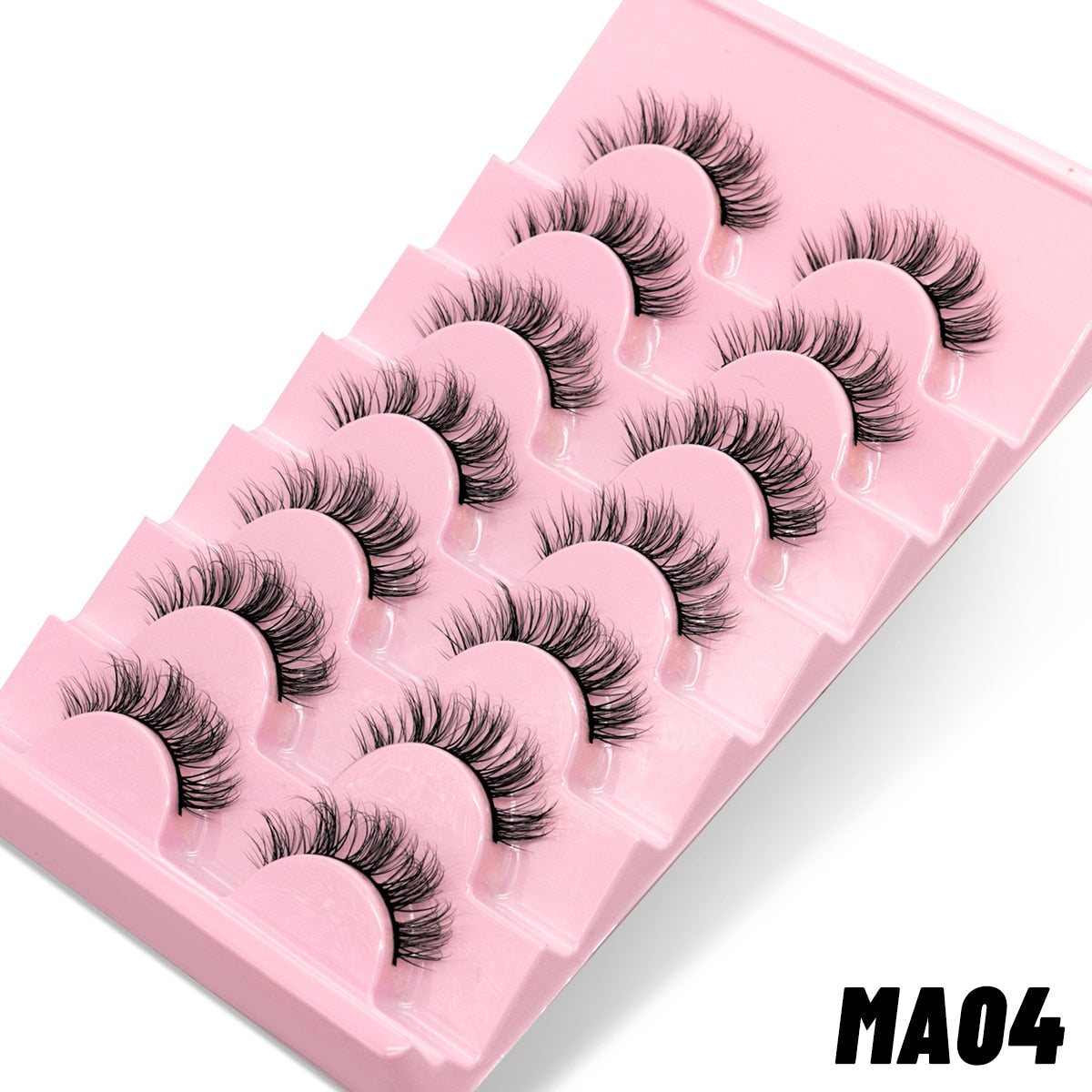 7 pairs Eyelashes 3D Natural False Lashes Fluffy Soft Cross Manga Lashes Wispy Natural Eyelash Extension