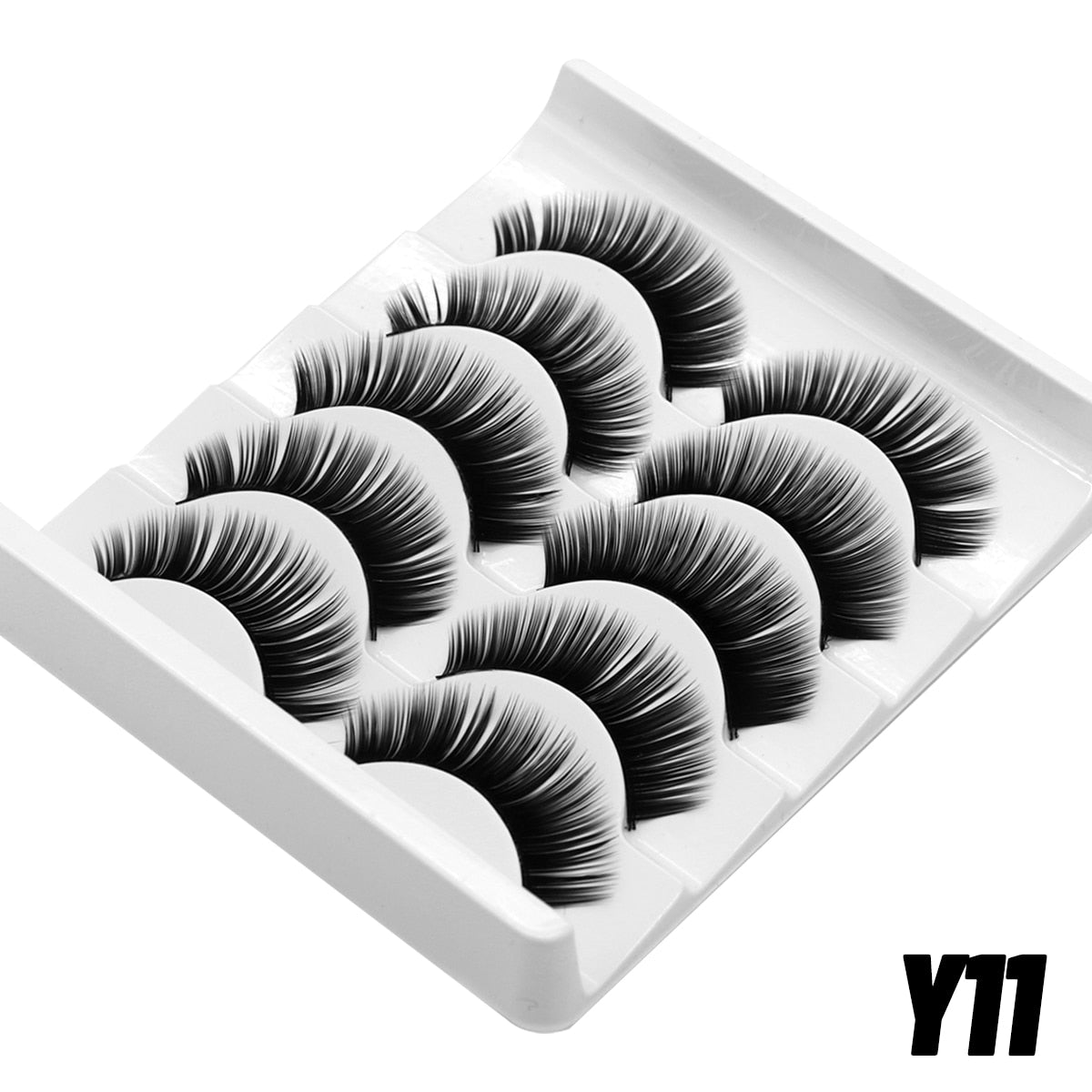 5-20 Pairs 3D Mink False Eyelashes Handmade Wispy Fluffy Long Lashes Natural