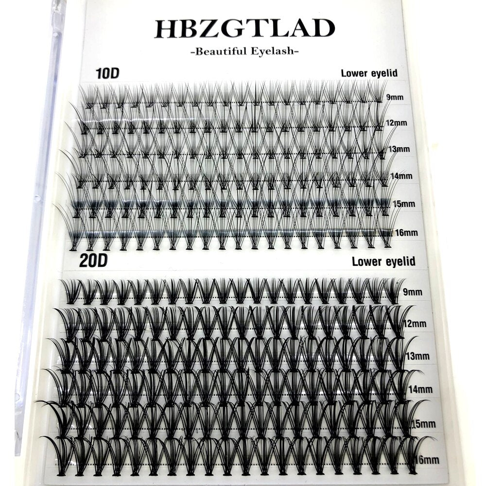 240 PCS Individual Eyelashes Grafting Volume False Eyelash extension 10/20D Individual Cluster Lashes Cils bunches