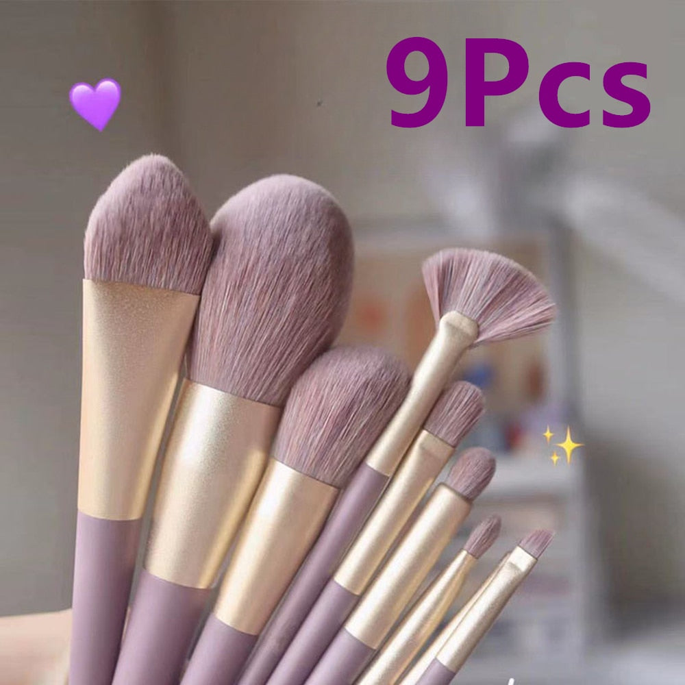 8-13Pcs Soft Fluffy Makeup Brushes Set Eye Shadow Foundation Brush Powder Blush Blending Women Cosmetic Brush Beauty MakeUp Tool