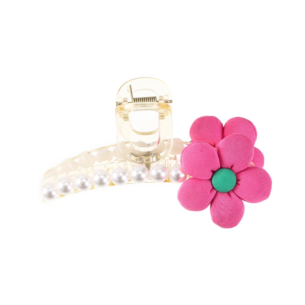 Knitted Floral Hair Claw Clips Hair Clamp Flower Hair Clip Hairpin Headdress Accessories