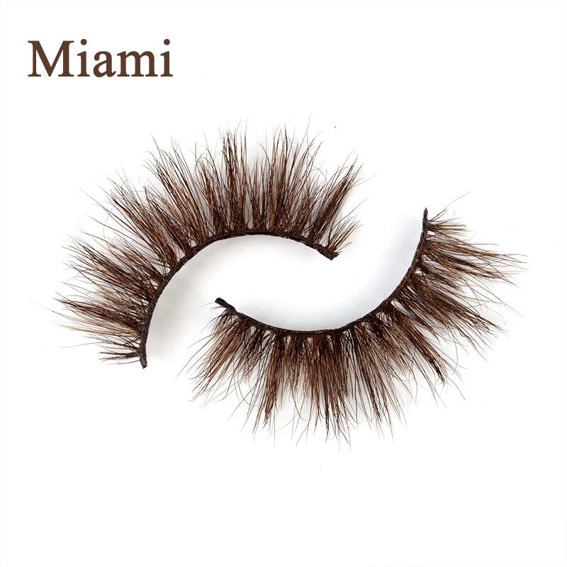 Mink Brown Lashes Extensions Colored Cat Eyelashes Natural Wispy Short Fake Eyelashes Maquiagem Faux Cils