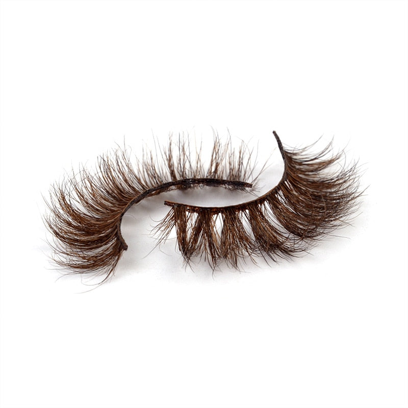 Mink Brown Lashes Extensions Colored Cat Eyelashes Natural Wispy Short Fake Eyelashes Maquiagem Faux Cils