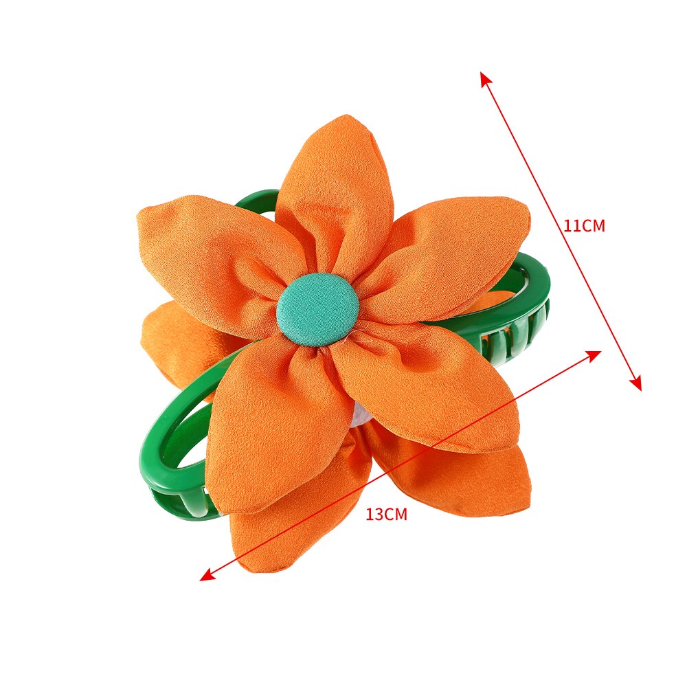 Large Hair Claw Flower Grace Shark Clip Headdress Summer Ponytail Claw Clip Sweet Hair Clip Cute Hairpin