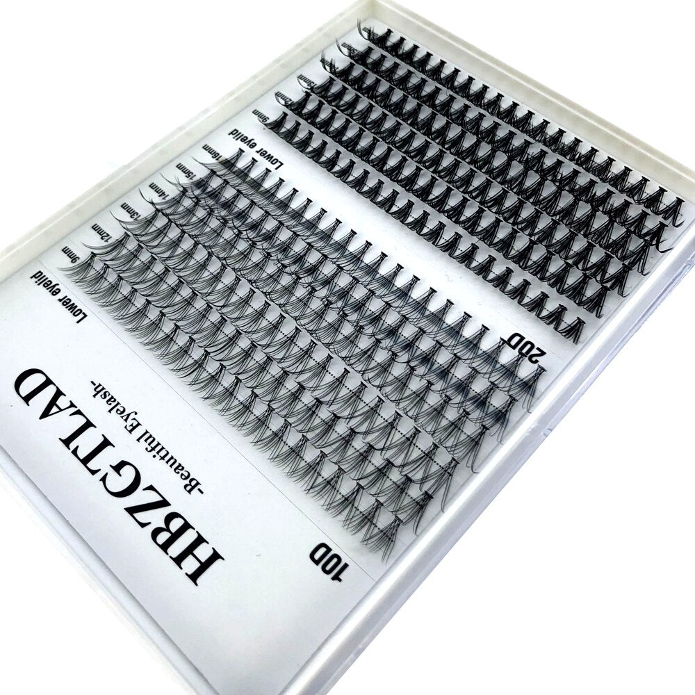 240 PCS Individual Eyelashes Grafting Volume False Eyelash extension 10/20D Individual Cluster Lashes Cils bunches