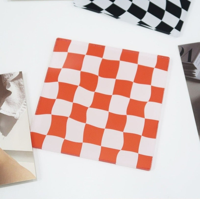 Cup Coaster Placemats for Cups Checkerboard Coaster Dinner Mat Nordic Home Mats and Pads Mug Mats