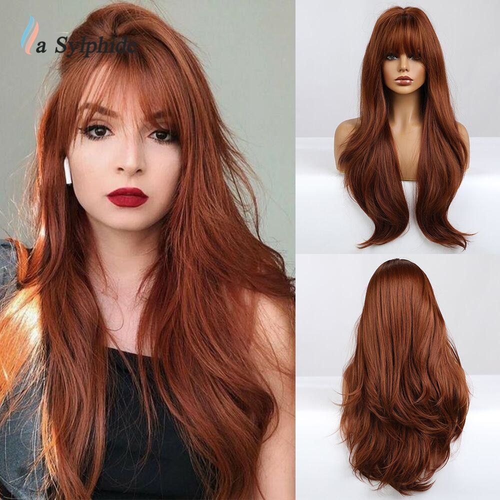 Synthetic Hair Wigs Cosplay Wig Long Wave Root Black Ombre Pink for Woman Heat Resistant Fiber Daily Party Wig