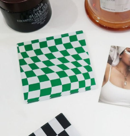 Cup Coaster Placemats for Cups Checkerboard Coaster Dinner Mat Nordic Home Mats and Pads Mug Mats