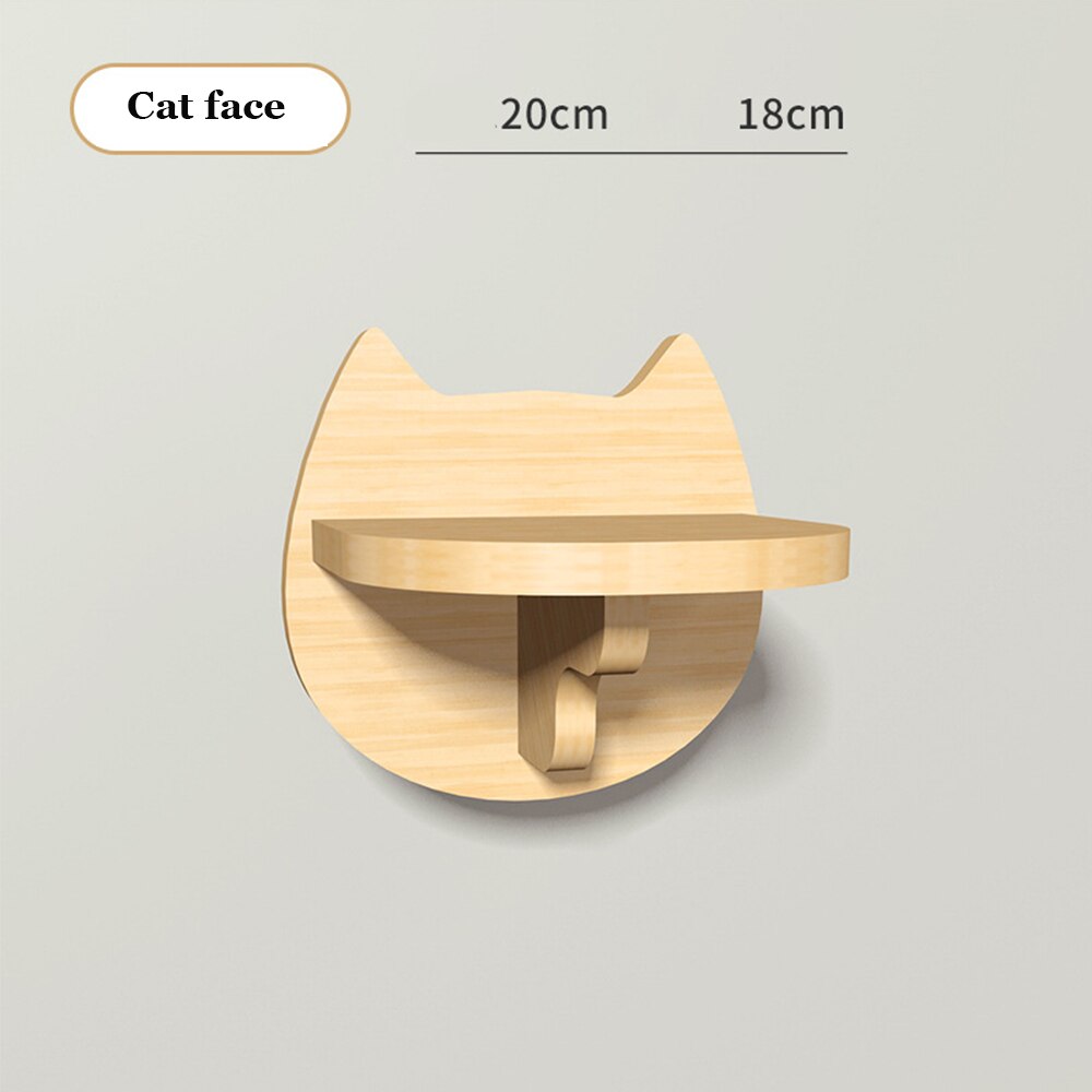 Cat Climbing Wood Frame Wall Mounted Solid Wood Cat Tree Jumping Platform Wall DIY Pet Furniture Kitten Springboard Scratching