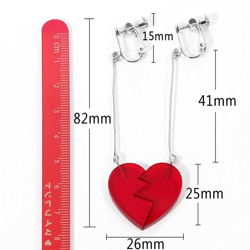 Bizarre Adventure Jean Pierre Polnareff Earrings Earring Cosplay Prop Anime Personality Heart-shaped Cherry Earrings