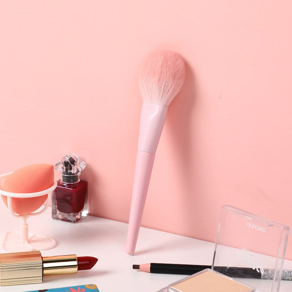 Vivid Candy Color Flame Powder Brush (aluminum pipe+wood handle+synthetic hair)